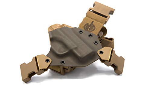 GunfightersINC Kenai Chest Holster for a Springfield Hellcat, Right Hand, Mas/Grey-Coyote Tan