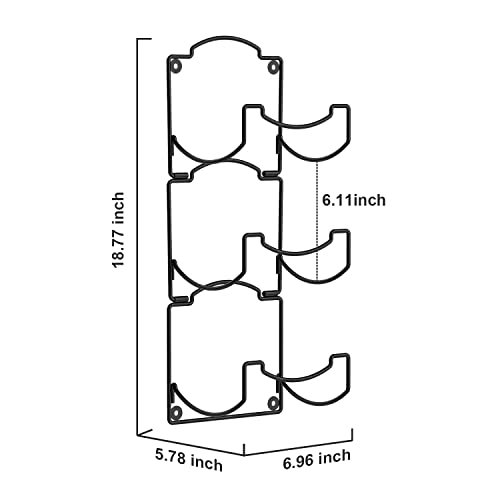 Venkuber Towel Rack Wall Mounted Set Of 2 Metal Bath Towels Holder Washcloth Bathrobe Storage Organizer For Bathroom - Black #TOP6