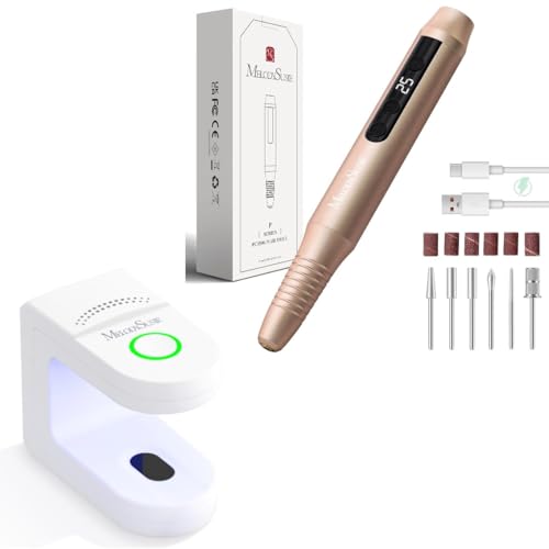 Ponceuse pour Ongles Sans Fil MelodySusie PC180G et Mini Lampe UV ART04G