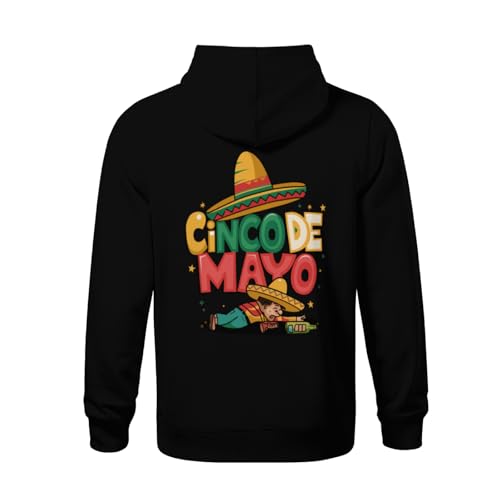 Kids Retro Cinco de Mayo Mexican Funny Drunk Boys Girls Lightweight Kangaroo Pocket Fleece Hoodies3