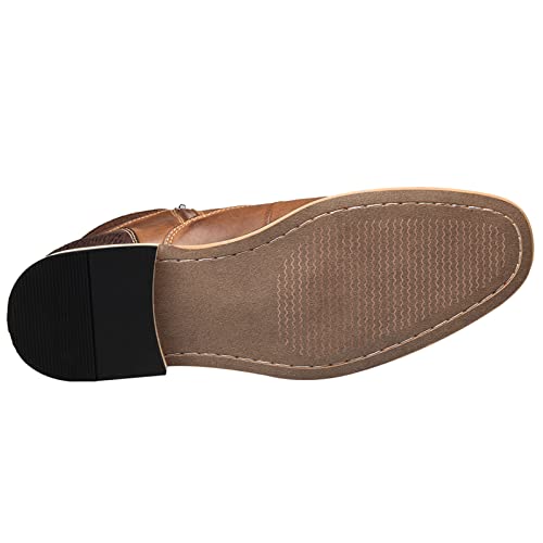 ANUFER Uomo Vintage Allacciare Pelle Stivali Zip