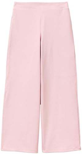 Pantalone in tessuto stretch con gamba larga, giro vita regolabile internamente, logo ricamato sul dietro