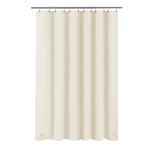 Image of Barossa Design Beige Long Shower Curtain Liner 78 inch Height - 3 Magnets & Waterproof Lightweight PEVA Shower Liner for Bath Tub, PVC Free, Metal Grommets, Beige, 72x78