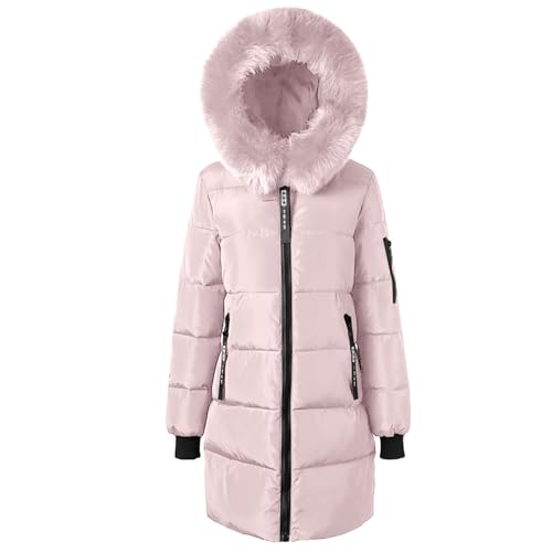 Pink Ladies Jacket Women's Puffer Coat Winter Windproof Long Warm