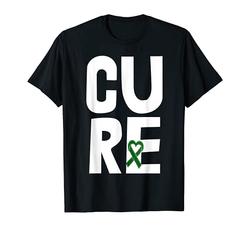 Cure Mental Health Awareness Camiseta Stigma Tees Cinta Verde Camiseta
