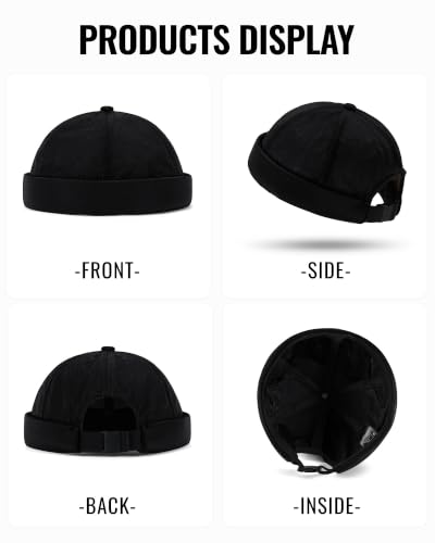 Image of CLAPE Lightweight Breathable Brimless Cap Street Casual Versatile Summer Quick Dry Docker Cap No Brim Sailor Cap Leon Cap