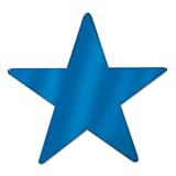 Beistle 57027-B Blue Metallic Star Cutouts, 3-1/2 Inch, 12 Pieces Per Package