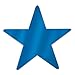 Beistle 57027-B Blue Metallic Star Cutouts, 3-1/2 Inch, 12 Pieces Per Package