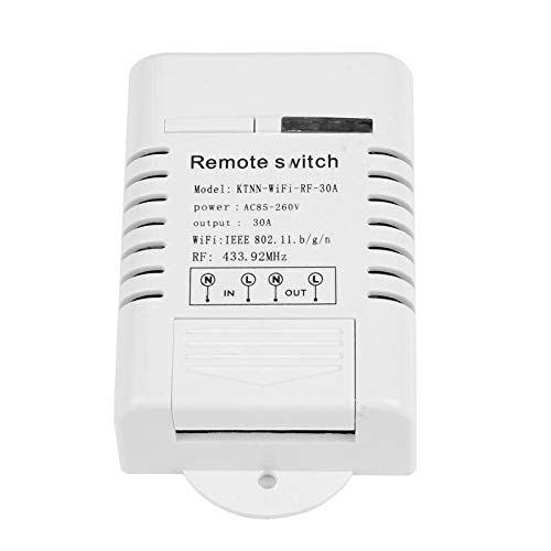 SaditY 30A Power WIFI Switch Controller 220V Mobile Phone APP Remote Control Relay Module Switch Smart Home Switch 110V-220V - (Color: White)