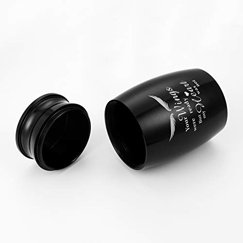 Small Urn for Human Ashes Small Keepsake Urn Mini Cremation Urns for Ashes Aluminium Memorial Ashes Holder-Your Wings were Ready, But My Heart was Not
