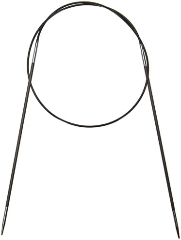 KnitPro 60 cm x 3 mm Karbonz Fixed Circular Needles, Black and Silver