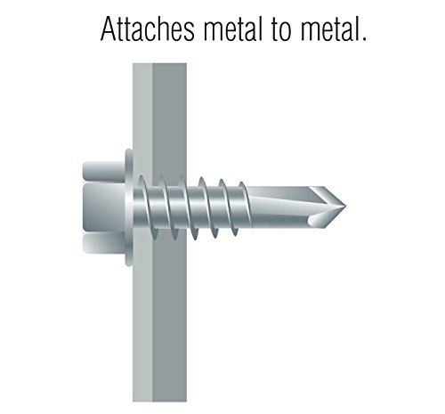 (1500) 12-14 x 4 Self Drilling / Tapping TEK 3 Unslotted Indented Hex Washer Head Steel Zinc Plated Siding Screw #137735