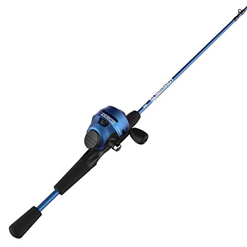 Zebco 202 Slingshot Spincast Combo, 2.8:1 Gear Ratio, 5'6" Length 2pc, 6-10 lb