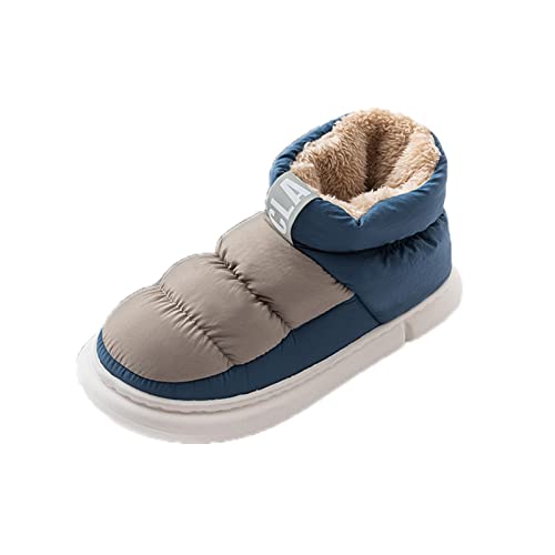 Generico Botas Hombre Nieve Botas de nieve para hombre Otoño e invierno interior y exterior Cómodas altas cálidas antideslizantes Anfibios 39, gris, 43 EU
