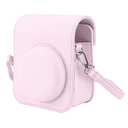 Estojo Protetor para Câmera Instantânea Mini 12, Capa de Bolsa de Couro PU Premium Com Alça de Ombro Ajustável Removível, Estojo Fofo para Câmera Instantânea,