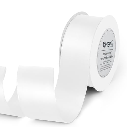 Double Face White Satin Ribbon 1-1/2 inch X 25 Yards
