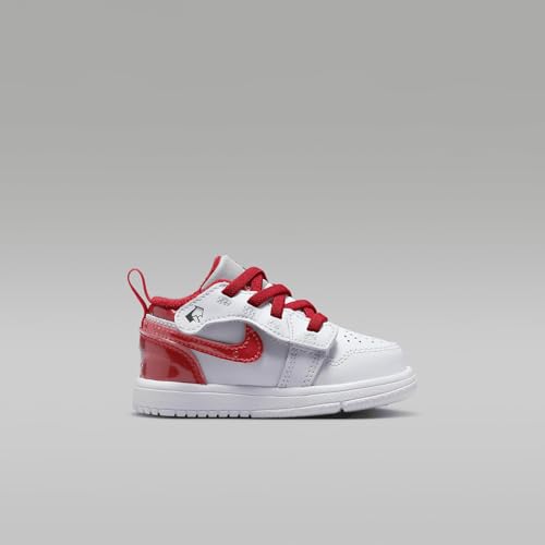 Jordan 1 Low Alt SE Baby/Toddler Shoes (FN9771-018, Football Grey/Pine Green/White/University Red) Size 23