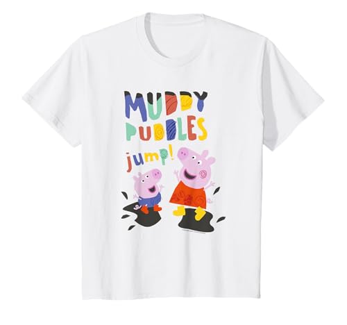 T-shirt Peppa Pig Muddy Puddles pour enfant en coton doux