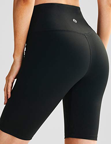 ZUTY 10" Biker Shorts Women High Waisted with 2 Hidden Pockets Workout Athletic Running Yoga Long Shorts2