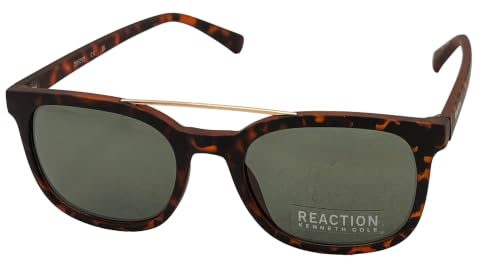 Lunettes de soleil homme Kenneth Cole Reaction carrées écaille mate KC1390 52N