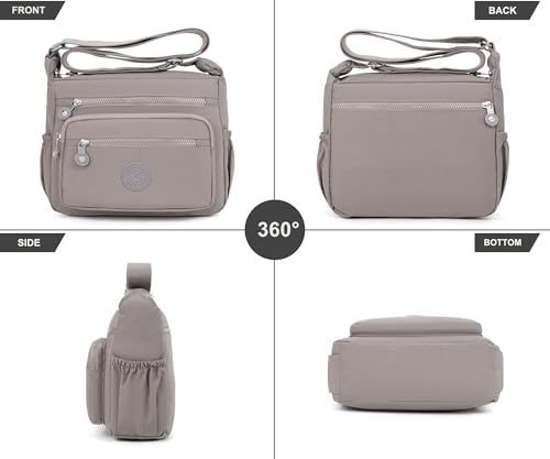 Image of Pealwel Women Shoulder Handbag Roomy Multiple Pockets Bag Ladies Crossbody Purse Tote Top Handle Satchel