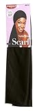 Kiss Red Satin Wrap Scarf Black Size 60Inch X 16Inch (Pack of 2)