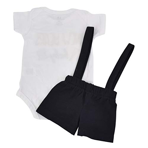 Image of Baby Boys Girls 2pc Outfit Set Short Sleeve Bodysuit with Shorts