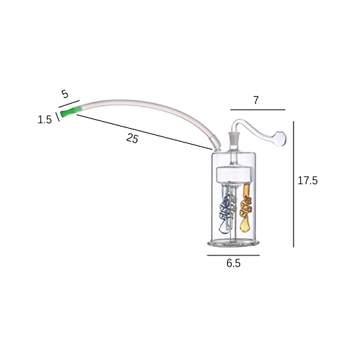 Teloni Glaszigarettenrohr Wasser Zigarettenpistole 17,5 cm Glas Bong – Bild 3
