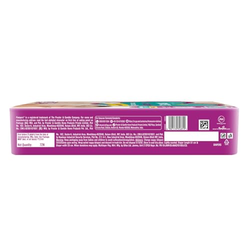 Image of Pampers Active baby Tape Style Baby Diapers, Large (XL), 72 Count, 12+ kg, Adjustable Fit with 5 Star Skin Protection Diapers (Pack of 3)