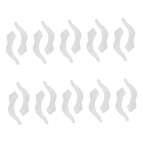 NOLITOY 10組 メガネ滑り止めカバー 眼鏡 首周りのメガネホルダー ドリルバイス メガネアクセサリー メガネイヤーグリップ スポーツサングラス アンチイヤーフックキット シリカゲル 白い