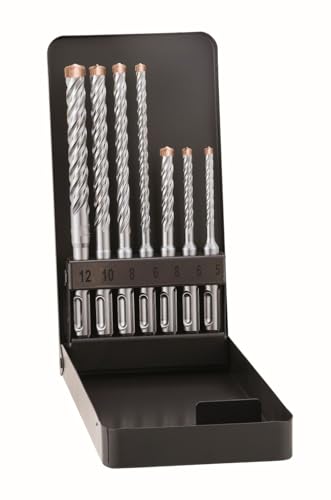 ALPEN 80500007100 Foret SDS-Plus Force X KM 7 pièces Argent