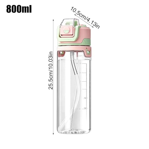 Botella de agua con pulverizador de 800ml para refrescar el rostro 7
