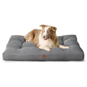 BEDSURE Hundekissen große Hunde waschbar – 111x89cm hundematratze wasserdicht XXL für große, mittelgroße Hunde Outdoor gepolstert Hundematte grau in 10cm Höhe, groß XL Hundebett für Haustiere