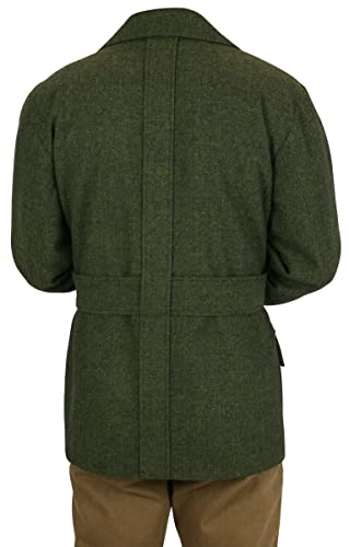 Historical Emporium Men's Norfolk Wool Blend Herringbone Tweed Jacket4