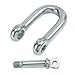 CHANGE MOORE 4 Pcs D Ring Anchor Shackles, Stainless Steel Clevis Shackle, Marine Snap Hooks with Screw Pin for Ship Anchor, Rope Bracelets, Sliver Marine Grade Sailing Rigging Shackles 3/8 inch