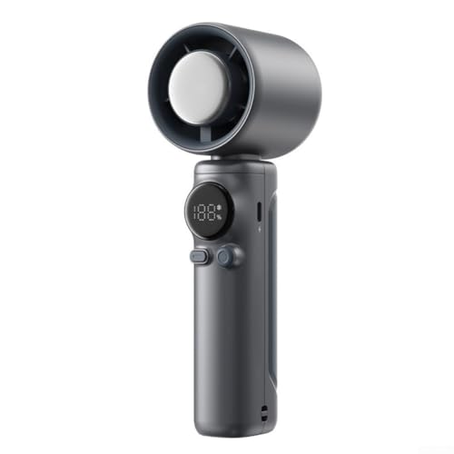 Zilimontt Ventilador portátil recargable de mano silencioso ventilador de escritorio con ajustes de velocidad ajustable para oficina, hogar, viajes, uso al aire libre (negro)
