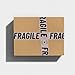 Fragile Packing Tape, Please Be Gentle, Cream Black Cute Designer Packaging and Shipping Tape for Small Business - Printed Tape for Moving, 1.88