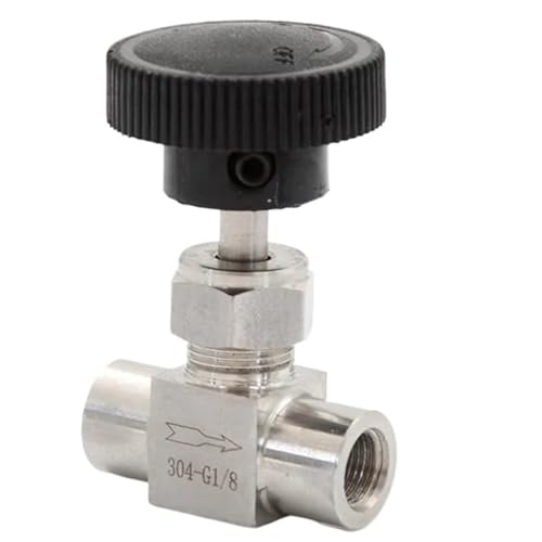Vanne à pointeau d'arrêt pour stopper les fuites de gaz et réguler le débit d'eau inox - 2