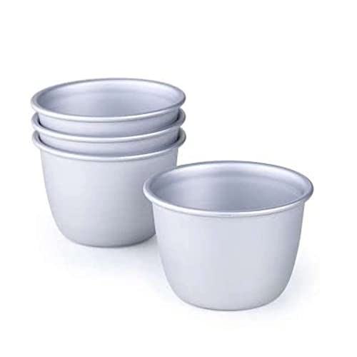 LAKELAND Mini Pudding Basins, Aluminium - Set of 4 Individual Tins