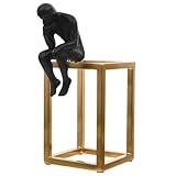 TOMETURE Kreative Eisen Skulptur Künstlerisches Ornament als Schreibtischdekoration and Zimmerdeko im Modernen Design and Arbeitszimmer für fürs Büro