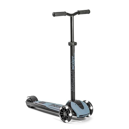Scoot & Ride Highwaykick 5 LED Scooter Roller Kunststoff/Metall Steel, Maße: ca. 55cm x 15cm x...