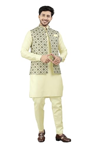 Image of Trustous Traditional Men's Kurta Koti Set (3 PCS SET)