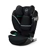 CYBEX Gold Kindersitz Solution S2 i-Fix, Für Autos mit und ohne ISOFIX, 100 – 150 cm, Ab ca. 3 bis 12 Jahre (15 – 50 kg), Deep Black