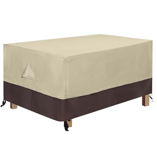 ABCCANOPY Outdoor Coffee Table Cover 42x24x18 Inch, Waterproof, Beige Brown