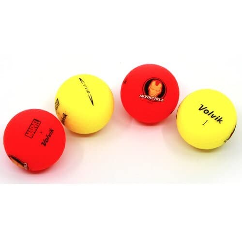 Volvik Golf Ball Marker Marvel Gift Pack 2.0 (Iron Man) 4 Balls And Marker Set #TOP1