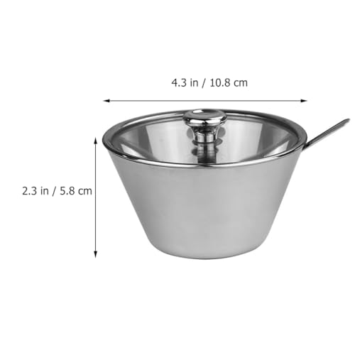Tarro de especias metálico de 250ml para conservar condimentos sin perder el orden visual 6