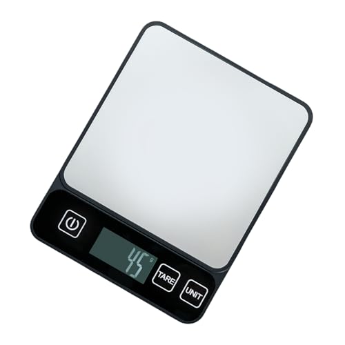 Báscula de cocina de acero inoxidable de 10 kg, báscula para hornear para medir ingredientes con precisión en múltiples unidades, báscula digital de cocina