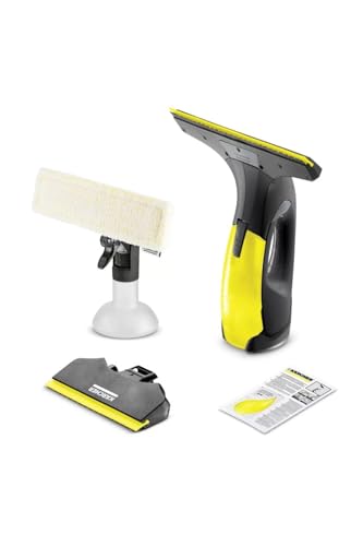 Karcher limpiadora de Cristales WV 2 Black Edition, depósito de 100 ml, Ancho Boquilla 280mm, autonomía 35 min, Incluye RM 503, Botella pulverizadora, Cargador