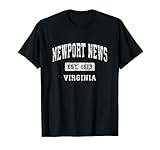 Newport News Virginia VA Vintage Established Sports Design T-Shirt