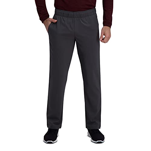 Haggar Men's Active Series Straight Fit Flat Front Comfort Pant
